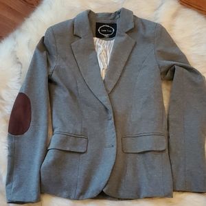 Jersey blazer with elbow patches
